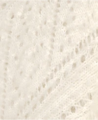 Lands' End Plus Eyelash Fuzzy Pointelle Puff Sleeve Sweater