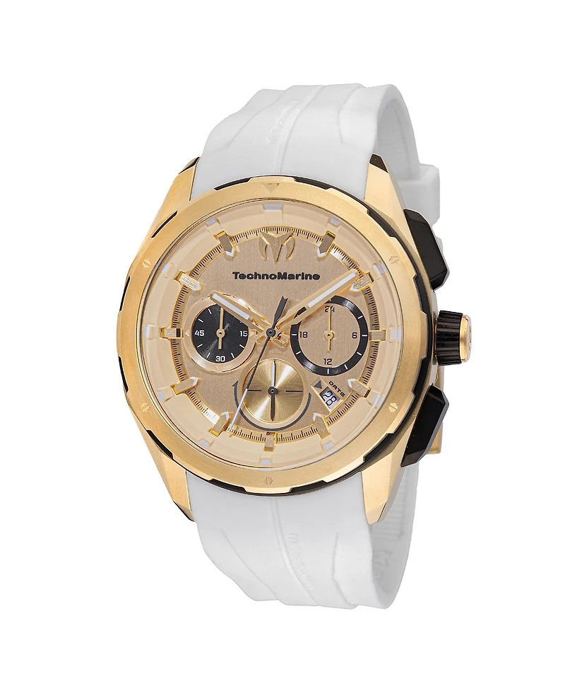 Technomarine Men's Tm-318101 Ocean Quartz Chronograph Gold Dial Watch