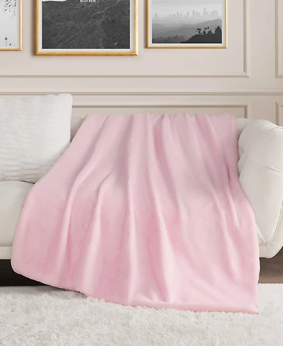 Juicy Couture Rabbit Mink Faux Fur Throw Blanket, 50" x 70"