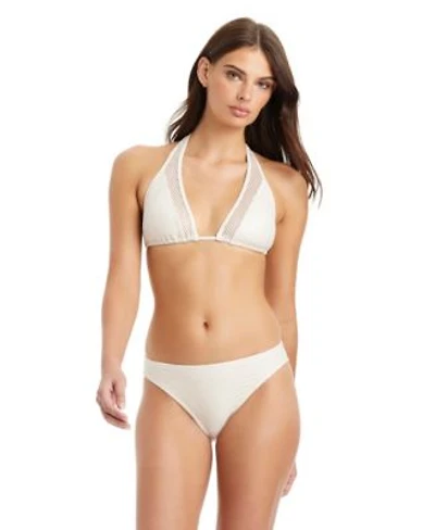 Sanctuary Sea Crochet Halter Tall Triangle Swim Bra Hipster Swim Briefs