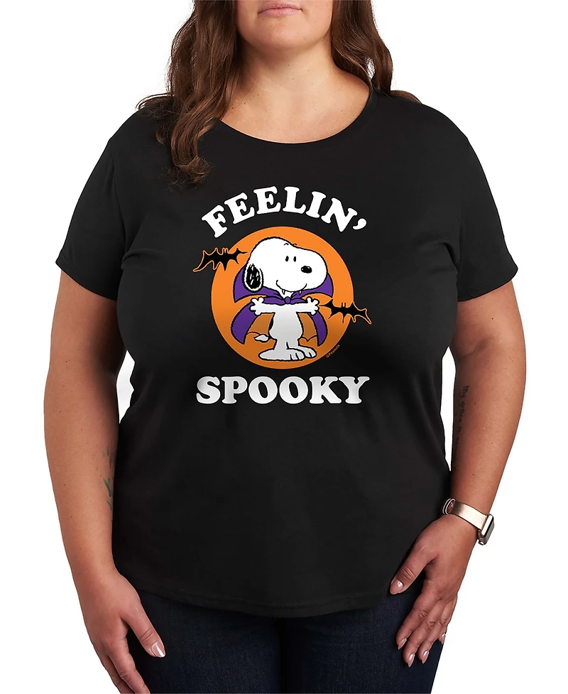 Snoopy Halloween Feelin' Spooky Women's Short Sleeve Graphic T-shirts