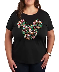 Disney Mickey and Friends Christmas Women's Short Sleeve Graphic T-shirts