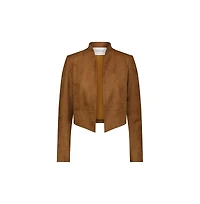 The Noli Shop Women's Yasmin Suede Jacket - Cognac