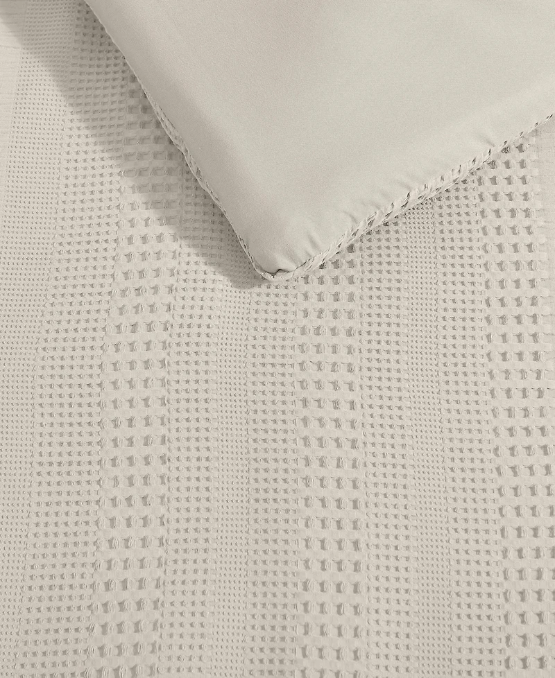 Kenneth Cole New York Solid Variegated Waffle -Pc. Comforter Set