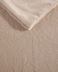 Kenneth Cole New York Solid Faux Fur Throw Blanket, 70" x 50"