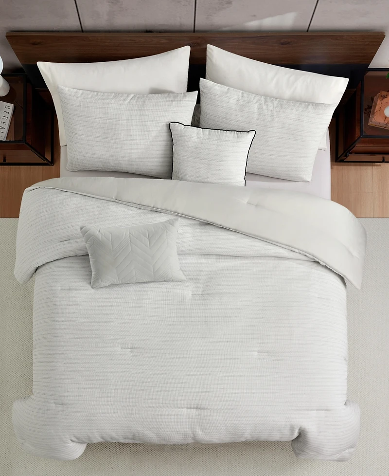 Kenneth Cole New York Embossed Waffle -Pc. Comforter Set