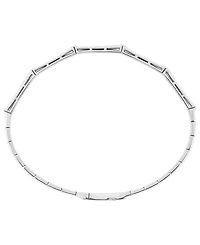 Macy's Lab-Grown Emerald (1/3 ct. t.w.) and Lab-Grown White Sapphire (1/3 ct. t.w.) Bangle in Sterling Silver