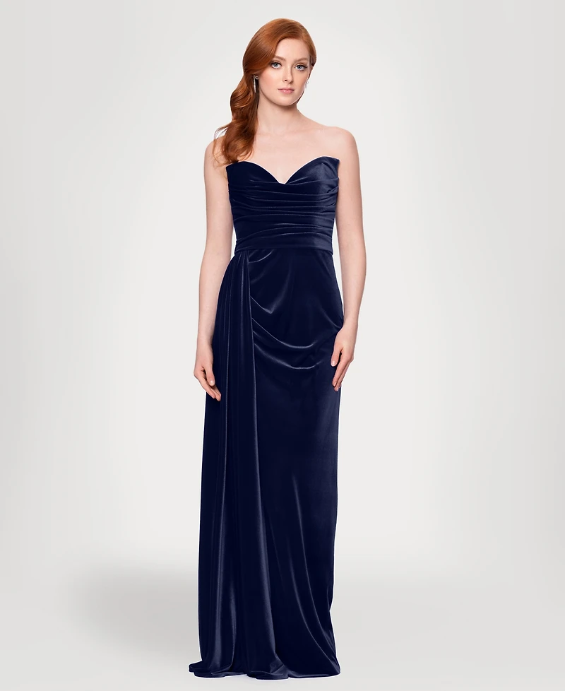 Blondie Nites Juniors' Strapless Center-Back Zipper Dress