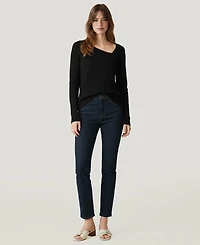 Naadam Women's Fitted Asymmetrical Sweater