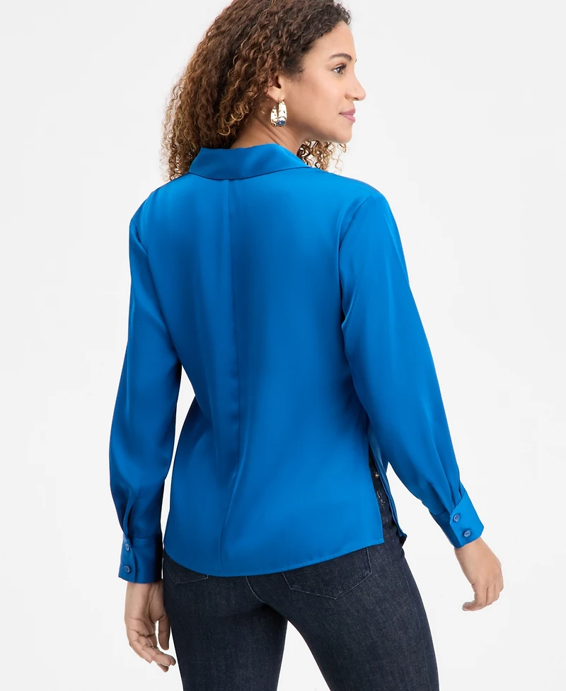 I.n.c. International Concepts Women's Surplice Wrap Top, Macy's Exclusive