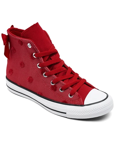 Converse Big Girls Chuck Taylor All Star Bows High Top Casual Sneakers from Finish Line