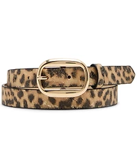 Steve Madden Women's 2 Piece Leopard and Textured Belt