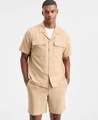 Alfani Mens Brushed Owen Shorts Short Sleeve Shirt Macys Exclusive