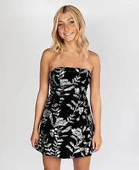 Dear Moon Juniors' Strapless Tube Mini Dress