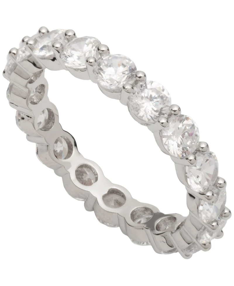 Givenchy Cubic Zirconia Silver-Tone Mixed Metal Ring