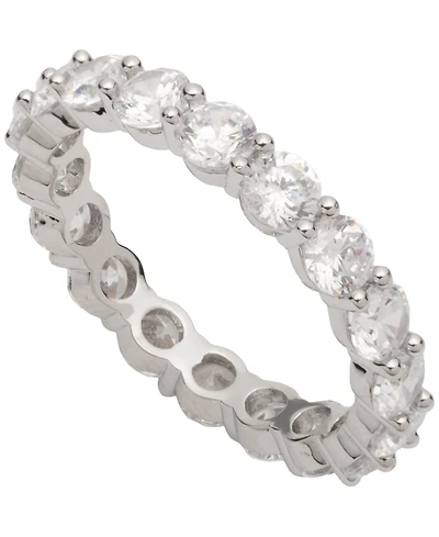 Givenchy Cubic Zirconia Silver-Tone Mixed Metal Ring