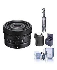 Sony Fe 40mm f/2.5 G Lens for Sony E, Bundle with Veo 3 Go 235AB 23mm 5-Section Aluminum Travel Tripod with T-50 Ball Head, Filter Kit, Cleaning Kit,