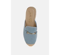 Midori Denim Slip-On Mules