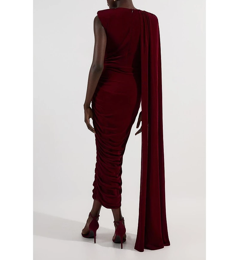 Karen Millen Women's Slinky Crepe Scarf Maxi Dress