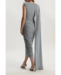 Karen Millen Women's Slinky Crepe Scarf Maxi Dress