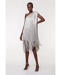 Karen Millen Women's Fringe Mini Knit Dress
