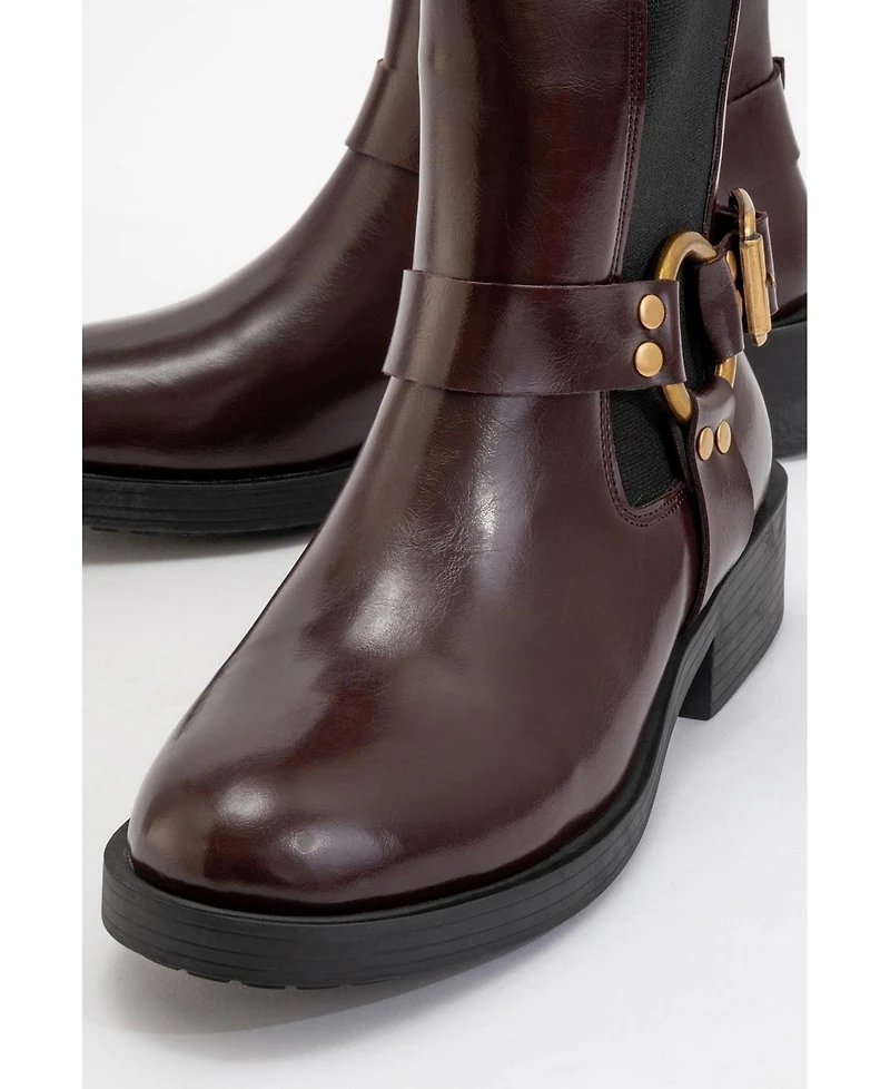 Prologue Shoes Stone Buckled Zip Ankle Boot (Women)