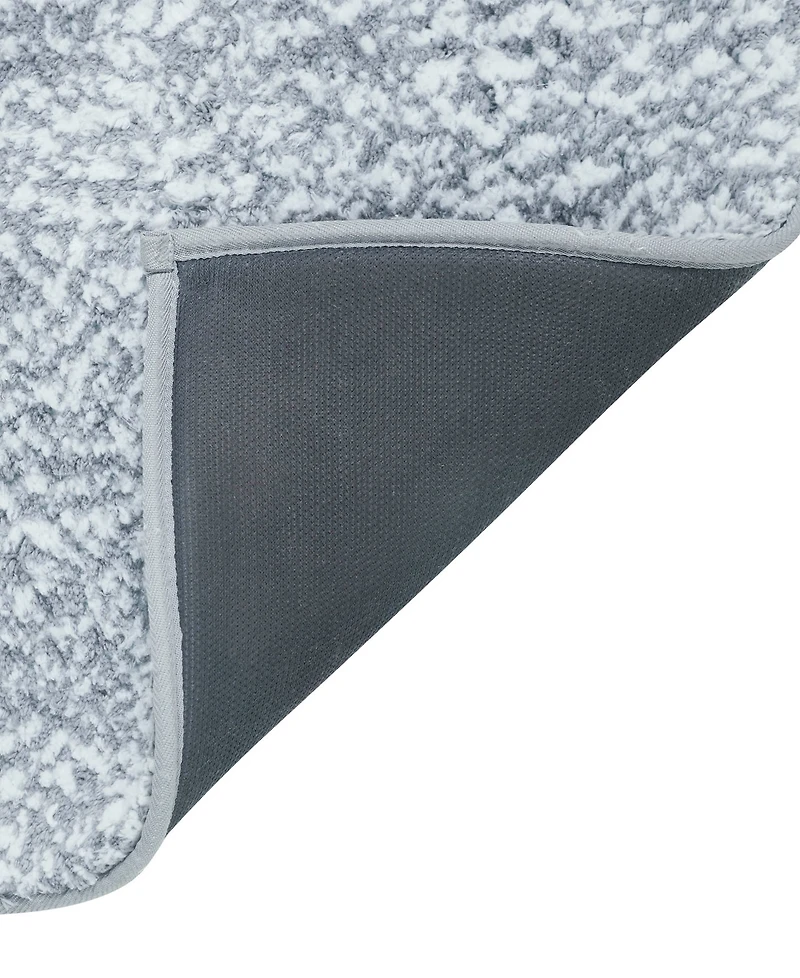 Vcny Home Heathered Memory Foam Bath Rug, 17" x 24"