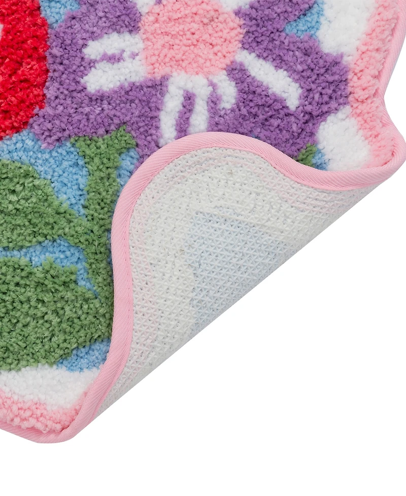 Vcny Home Floral Tufted Bath Rug, 18" x 27"