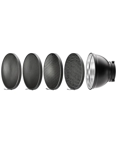 Westcott 55-Degree Wide Umbrella Reflector with Honeycomb Grids, Bowens-Mount, Silver/Black