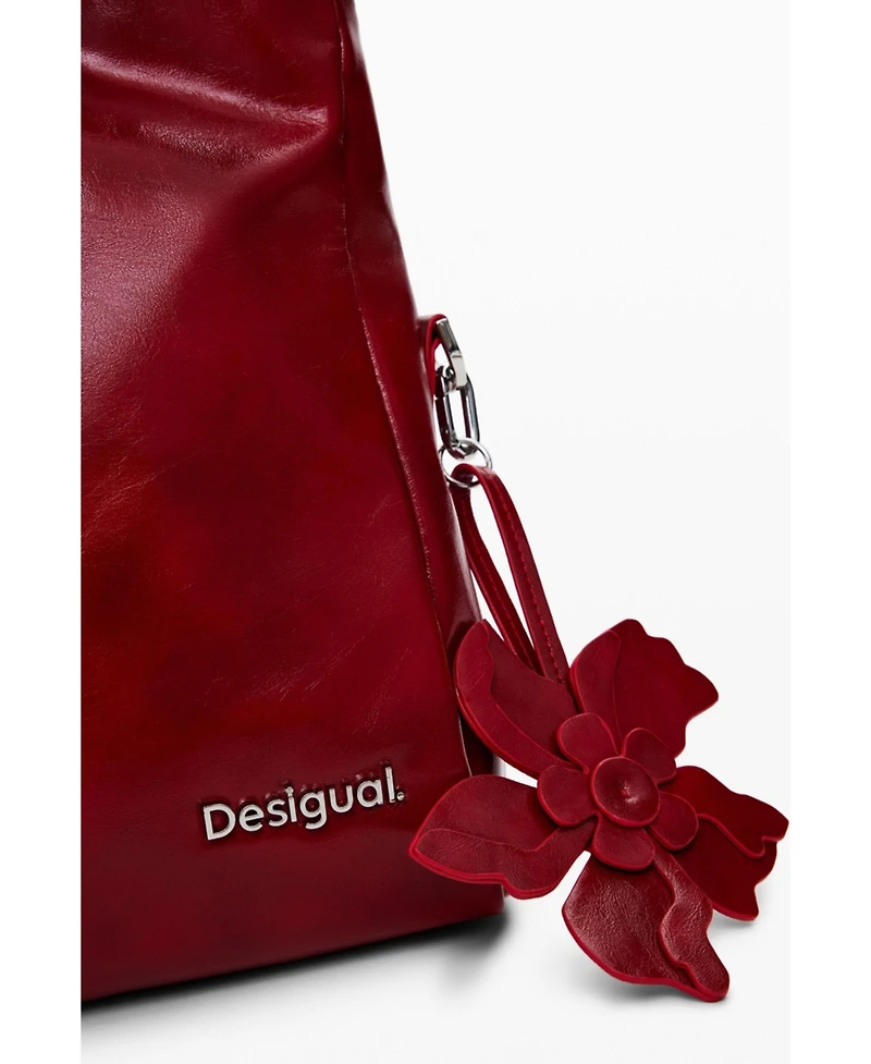 Desigual Women's Medium shiny flap bag