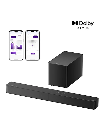 Ultimea Poseidon M60 Boom 5.1ch Dolby Atmos Sound System, 340W Peak Power, 5 Full-Range Drivers, Wired Subwoofer