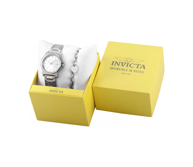 Invicta Women's 48577 Speedway Quartz 3 Hand Silver Dial Watch