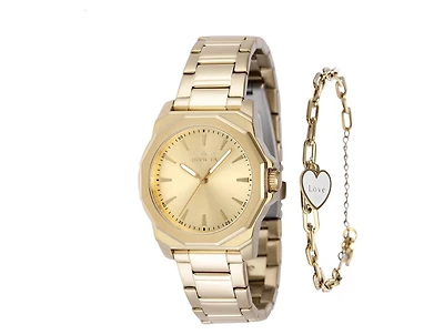 Invicta Women's Speedway Quartz 3 Hand Gold Dial Watch
