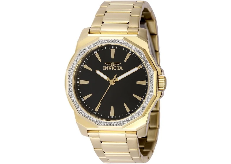 Invicta Men's 49107 Speedway Quartz 3 Hand Black Dial Watch