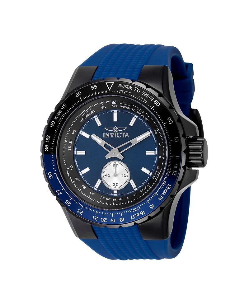Invicta Men's Aviator Quartz Multifunction Blue Dial Watch
