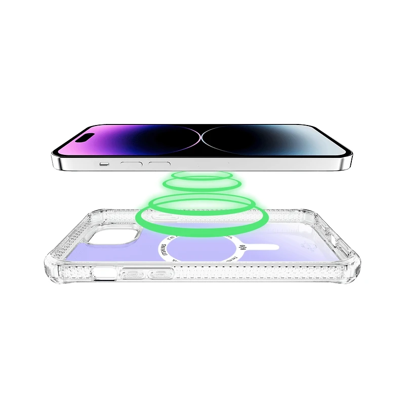 ITSkins Hybrid_R Iridescent MagSafe Case for Apple iPhone 15 / iPhone 14 / iPhone 13