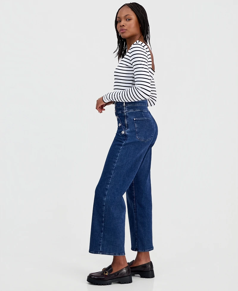 Guess Women's Alina Wide-Leg Sailor Jeans