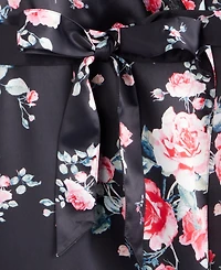 I.n.c. International Concepts Women's Printed Lace Trim Shawl Collar Robe, Created for Macy's