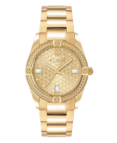 Philipp Plein Women's Gold Tone Stainless Steel Watch, 36mm