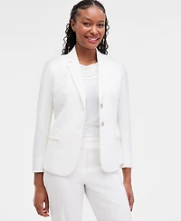 Kasper Women's Stretch Crepe Two-Button Jacket, Regular & Petite