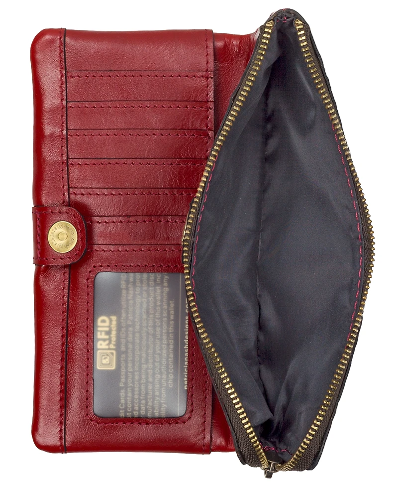 Patricia Nash Prassa Bark Leaves Textured Wallet