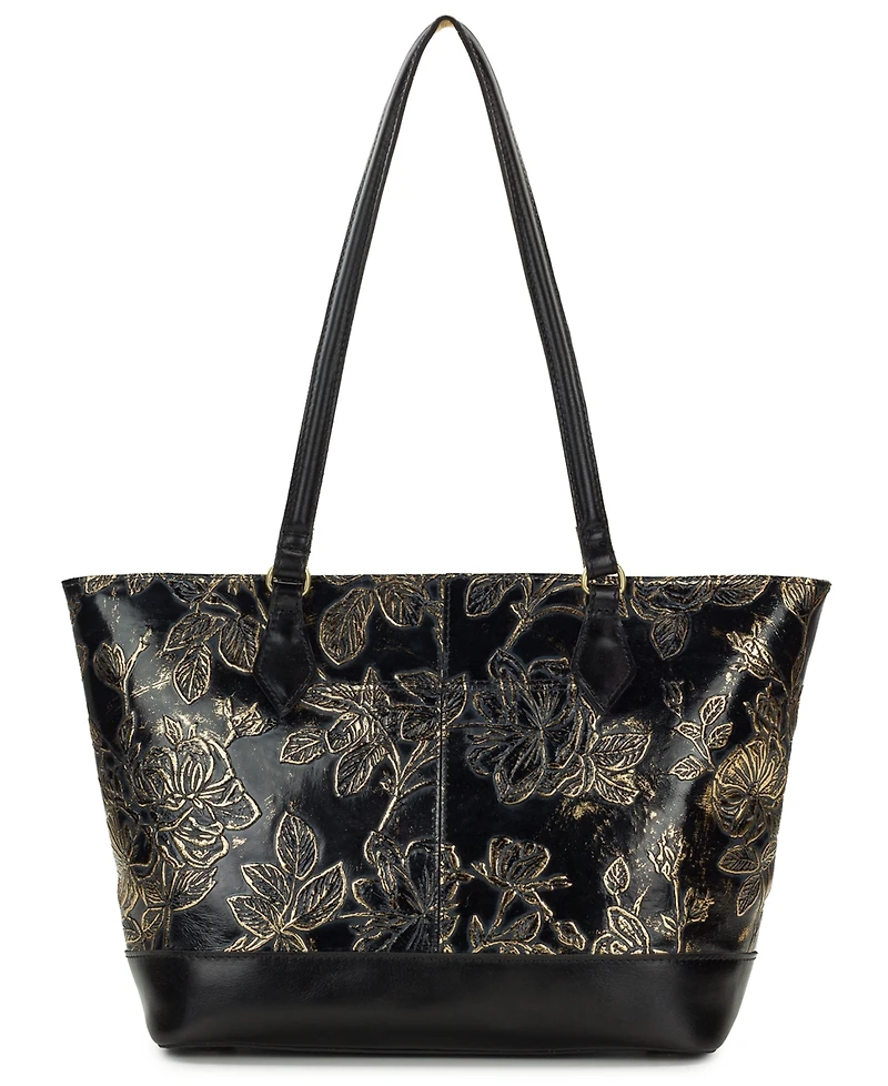 Patricia Nash Meka Bark Leaves Textured Tote Bag