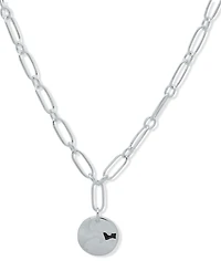 Nine West Wavy Texture Silver-Tone Pendant Necklace