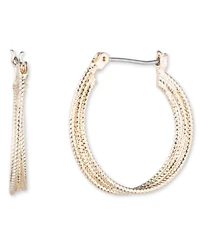 Nine West Medium Gold-Tone Hoop Earrings