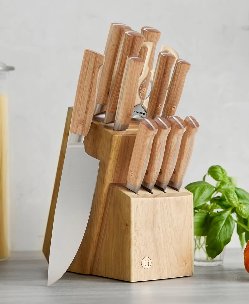 GreenPan Elite Cutlery 13-Pc. Knife Block Set