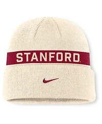 Nike Men's Natural/Cardinal Stanford Cardinal Peak Primetime Utility Cuffed Knit Hat