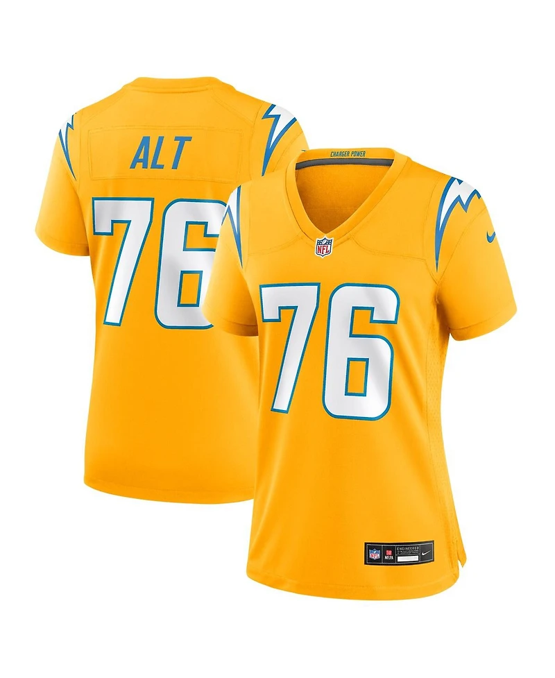 Nike Women's Joe Alt Gold Los Angeles Chargers Alternate Charger Power Game Jersey