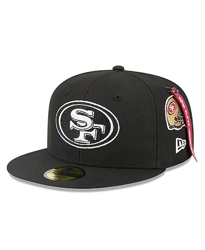 New Era x Alpha Men's Industries Black San Francisco 49ers 59FIFTY Fitted Hat