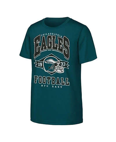 Outerstuff Big Boys and Girls Midnight Green Philadelphia Eagles Kick Off T-Shirt