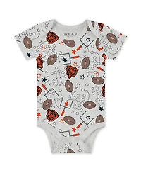 Wear by Erin Andrews Baby Boys and Girls Newborn 3-Piece Chicago Bears Turn Me Around Bodysuits Pant Set